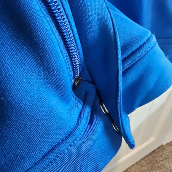 Adidas Golf Full Zip Jacket Men 2XL Blue Mock Neck Athleisure Sports Outdoors - Picture 7 of 11